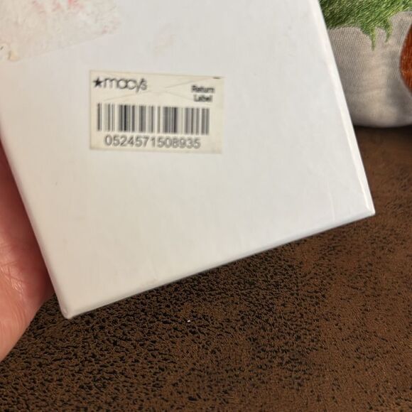 MICHAEL KORS CLOVER BAG CHARM KEYCHAIN PURSE FOB LEATHER WHITE BLUE GOLD NWT BOX - Picture 8 of 12